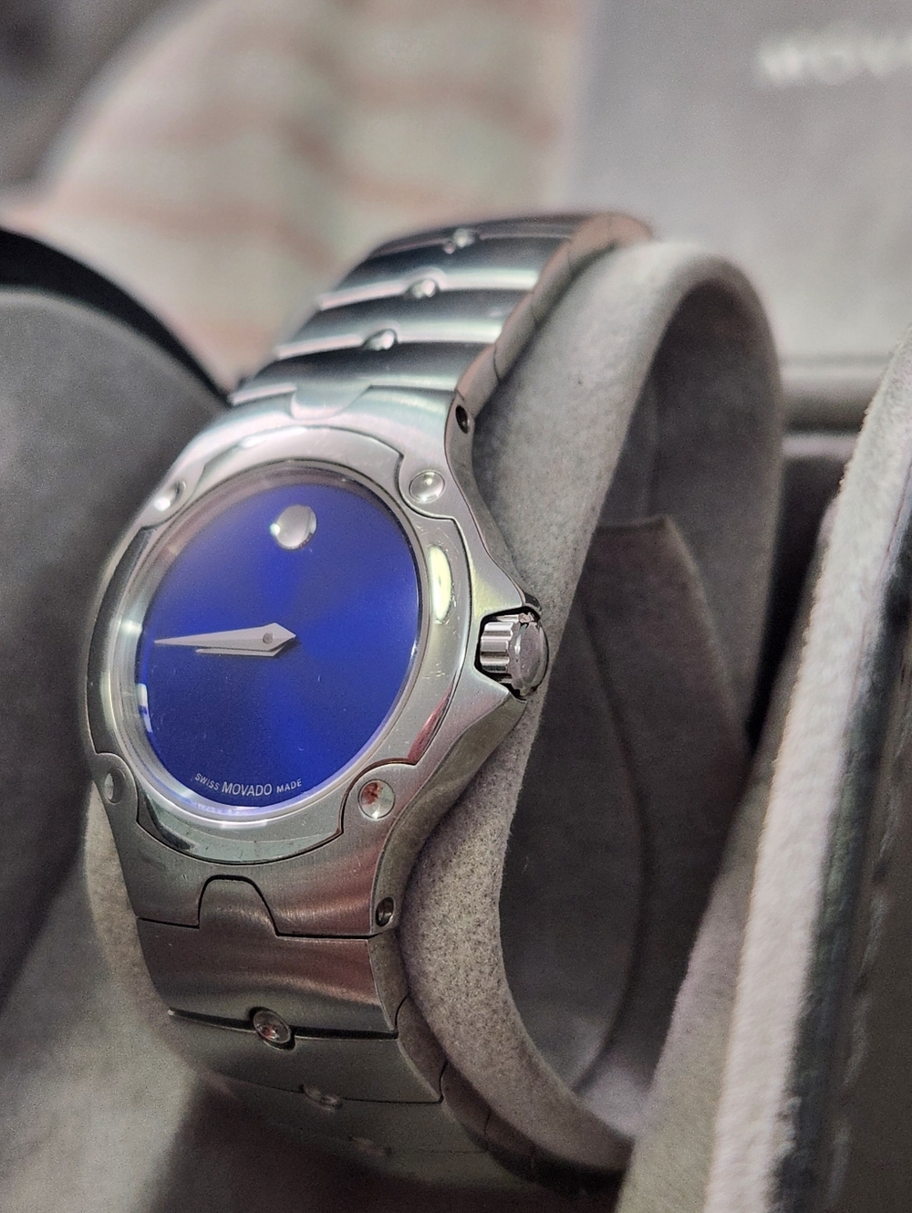 Movado SE Sports Edition Blue Dial Stainless Steel Watch With Box - Picture 8 of 11